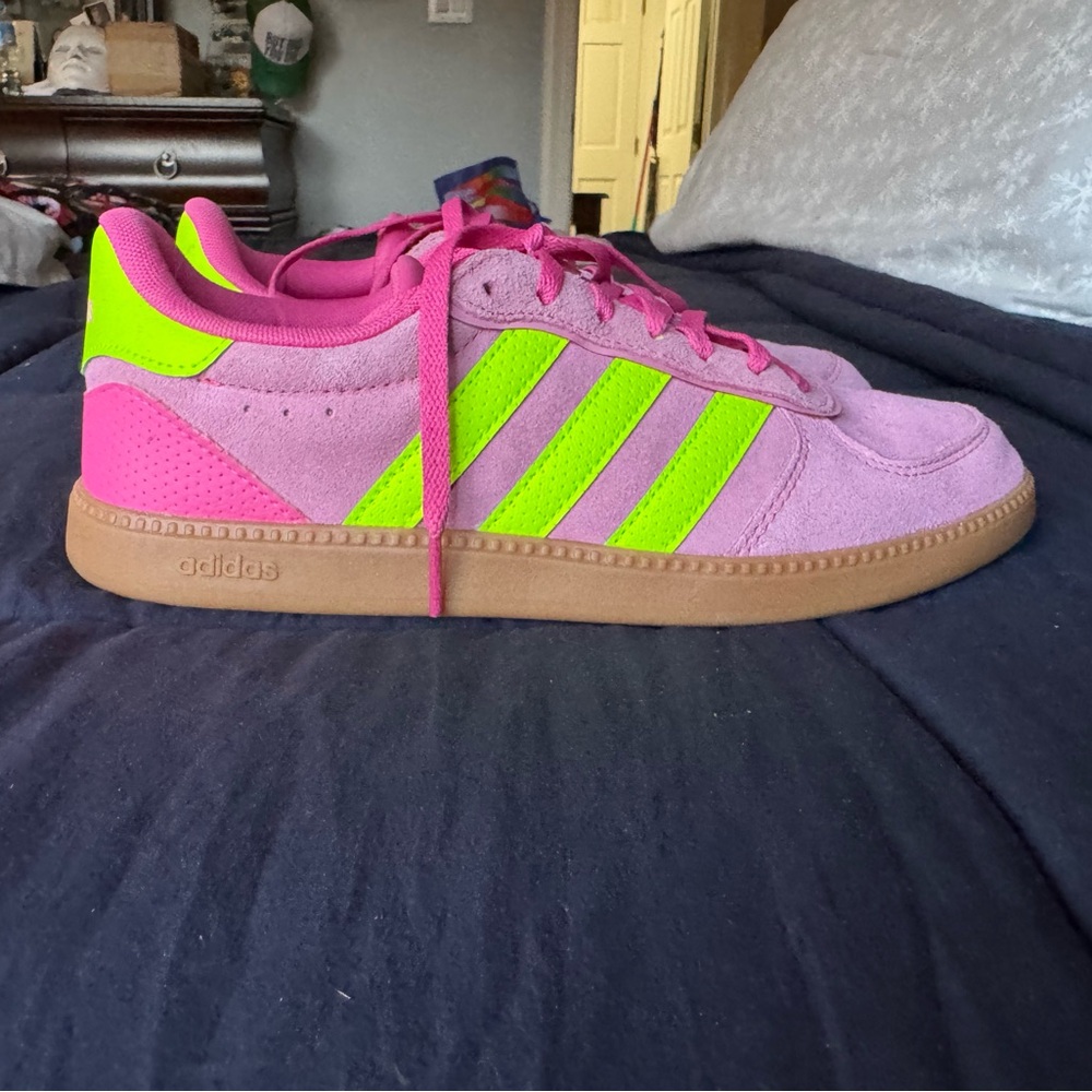 Adidas Vibrant Pink and Lime Sneakers